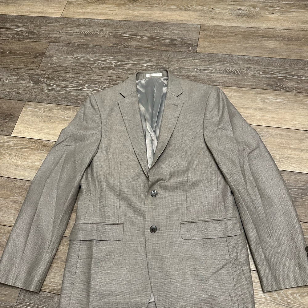 Calvin Klein Gray Slim Fit Silk/Wool Sports Coat